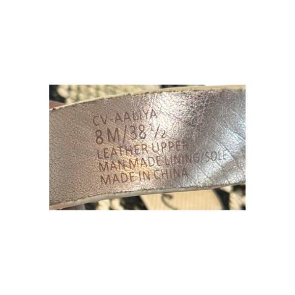 Crown Vintage Sandals Aaliya Black Zion Leather Wedge Strappy Women's 8/38.5 - Picture 10 of 10